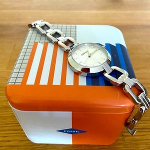 Kerrigan Three-Hand Stainless Steel Fossil Watch